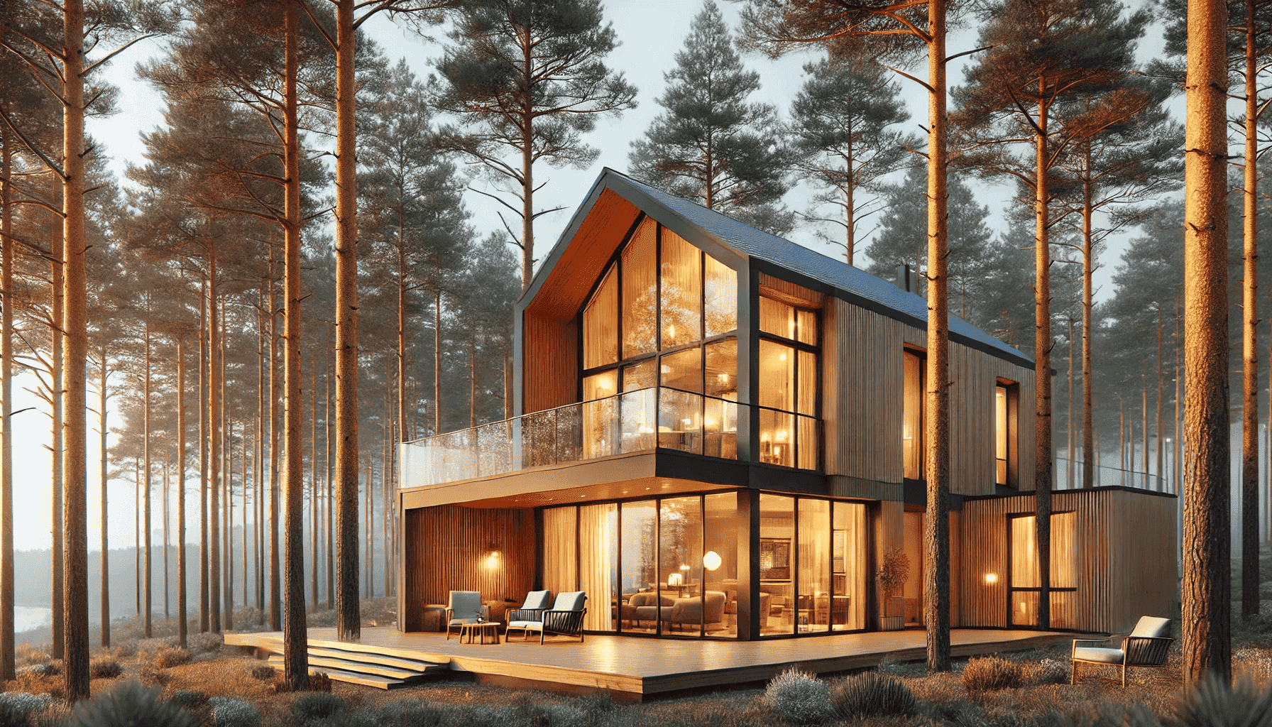 Chalet nordique en pinède